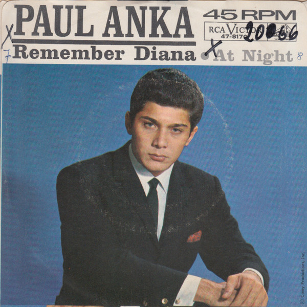  Remember Diana/ At Night 45 Record 