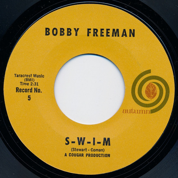  Bobby Freeman -- S-W-I-M/ That Little Old Hearbreaker Me, 1964 (M-) 45 rpm record, $10.00 - Click for bigger image and more info 