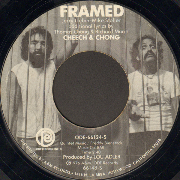  Cheech & Chong -- Framed/ Pedro's Request, 1976 (M) 45 rpm record, $10.00 - Click for bigger image and more info 