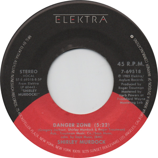  Shirley Murdock -- As We Lay/ Danger Zone, 1986 (M) 45 rpm record with factory sleeve, $6.00 - Click for bigger image and more info 