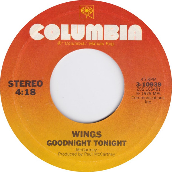  Paul McCartney -- Goodnight Tonight/ Daytime Nighttime Suffering, 1979 (M-) 45 rpm record with factory sleeve, $10.00 - Click for bigger image and more info 