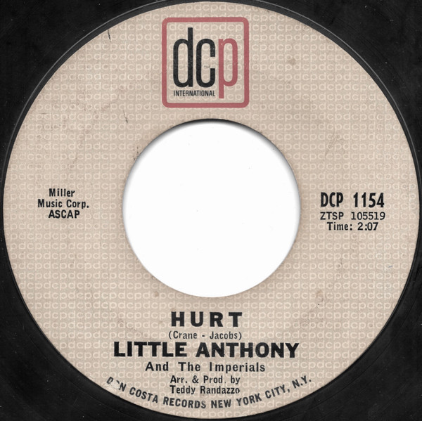  Little Anthony and the Imperials -- Hurt/ Never Agan, 1966 (M-) 45 rpm record with factory sleeve, $16.00 - Click for bigger image and more info 