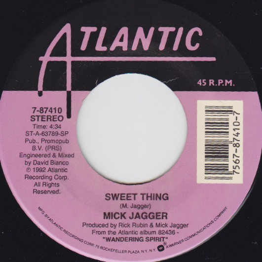  Sweet Thing/ Wandering Spirit 45 Record 