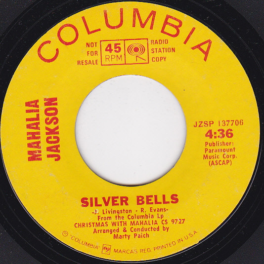  Mahala Jackson -- Happy Birthday To You Our Lord, Silver Bells,  (M-) 45 rpm record, $6.00 - Click for bigger image and more info 