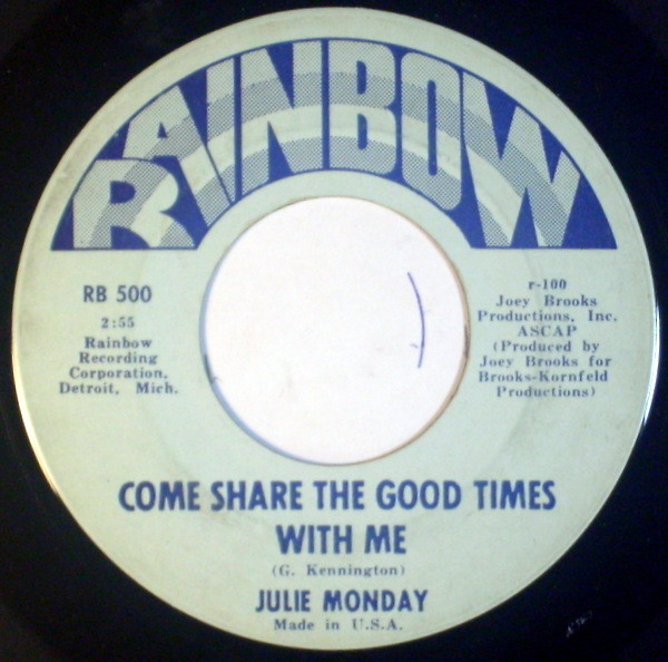  Come Share The Good Times With Me/ Time Is Running Out For Me 45 Record 