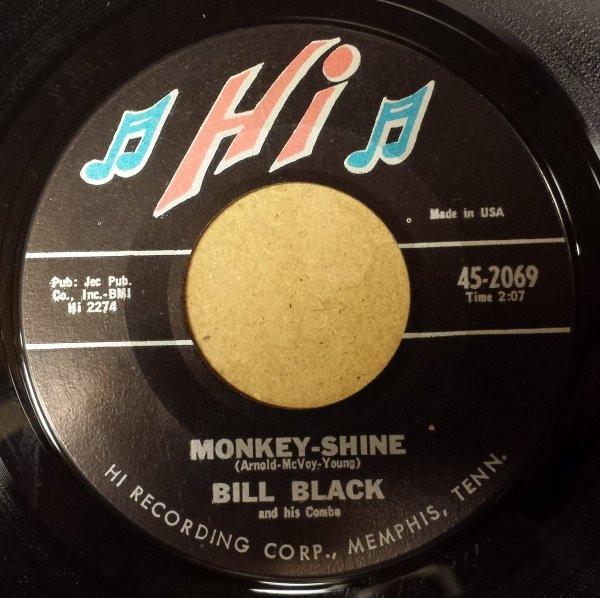  Bill Black's Combo -- Monkey-Shine/ Long Gone, 1963 (M-) 45 rpm record, $15.00 - Click for bigger image and more info 