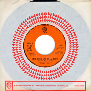 Classic Folk Rock 45 Record: Peter, Paul & Mary -- I Dig Rock and Roll ...