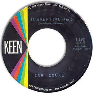  Sam Cooke -- Summertime Part 1/ Summertime Part 2, 1957 ( ) 45 rpm record, $16.00 - Click for bigger image and more info 