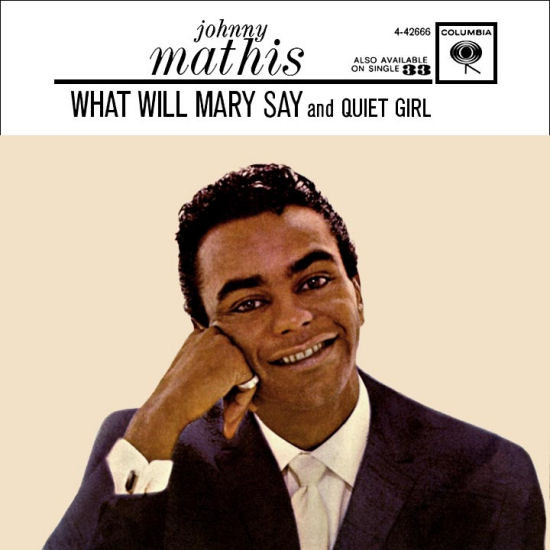  Johnny Mathis -- What Will My Mary Say/ Quiet Girl, 1963 (M-) 45 rpm record with picture sleeve, $20.00 - Click for bigger image and more info 