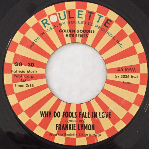  Why Do Fools Fall In Love 45 Record 